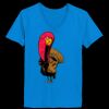 Ladies’  Junior Fine Jersey V-Neck Longer Length T-Shirt Thumbnail