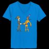 Ladies’  Junior Fine Jersey V-Neck Longer Length T-Shirt Thumbnail