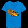 Ladies’  Junior Fine Jersey V-Neck Longer Length T-Shirt Thumbnail