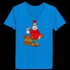 Ladies’  Junior Fine Jersey V-Neck Longer Length T-Shirt Thumbnail