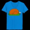 Ladies’  Junior Fine Jersey V-Neck Longer Length T-Shirt Thumbnail