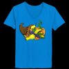 Ladies’  Junior Fine Jersey V-Neck Longer Length T-Shirt Thumbnail