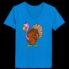 Ladies’  Junior Fine Jersey V-Neck Longer Length T-Shirt Thumbnail