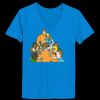 Ladies’  Junior Fine Jersey V-Neck Longer Length T-Shirt Thumbnail
