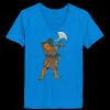 Ladies’  Junior Fine Jersey V-Neck Longer Length T-Shirt Thumbnail