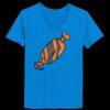 Ladies’  Junior Fine Jersey V-Neck Longer Length T-Shirt Thumbnail
