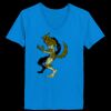 Ladies’  Junior Fine Jersey V-Neck Longer Length T-Shirt Thumbnail