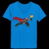 Ladies’  Junior Fine Jersey V-Neck Longer Length T-Shirt Thumbnail