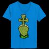 Ladies’  Junior Fine Jersey V-Neck Longer Length T-Shirt Thumbnail