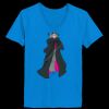 Ladies’  Junior Fine Jersey V-Neck Longer Length T-Shirt Thumbnail