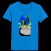 Ladies’  Junior Fine Jersey V-Neck Longer Length T-Shirt Thumbnail