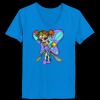Ladies’  Junior Fine Jersey V-Neck Longer Length T-Shirt Thumbnail