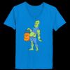 Ladies’  Junior Fine Jersey V-Neck Longer Length T-Shirt Thumbnail