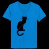 Ladies’  Junior Fine Jersey V-Neck Longer Length T-Shirt Thumbnail