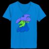 Ladies’  Junior Fine Jersey V-Neck Longer Length T-Shirt Thumbnail