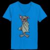 Ladies’  Junior Fine Jersey V-Neck Longer Length T-Shirt Thumbnail