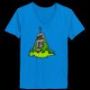 Ladies’  Junior Fine Jersey V-Neck Longer Length T-Shirt Thumbnail