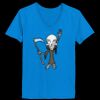 Ladies’  Junior Fine Jersey V-Neck Longer Length T-Shirt Thumbnail