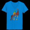 Ladies’  Junior Fine Jersey V-Neck Longer Length T-Shirt Thumbnail