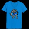 Ladies’  Junior Fine Jersey V-Neck Longer Length T-Shirt Thumbnail