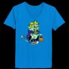 Ladies’  Junior Fine Jersey V-Neck Longer Length T-Shirt Thumbnail
