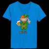 Ladies’  Junior Fine Jersey V-Neck Longer Length T-Shirt Thumbnail