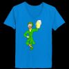 Ladies’  Junior Fine Jersey V-Neck Longer Length T-Shirt Thumbnail