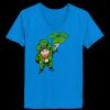 Ladies’  Junior Fine Jersey V-Neck Longer Length T-Shirt Thumbnail