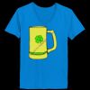 Ladies’  Junior Fine Jersey V-Neck Longer Length T-Shirt Thumbnail