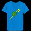 Ladies’  Junior Fine Jersey V-Neck Longer Length T-Shirt Thumbnail