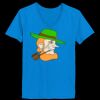 Ladies’  Junior Fine Jersey V-Neck Longer Length T-Shirt Thumbnail