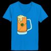 Ladies’  Junior Fine Jersey V-Neck Longer Length T-Shirt Thumbnail