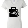 Women's Short Sleeve V-Neck T-Shirt Thumbnail