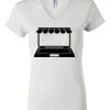 Women's Short Sleeve V-Neck T-Shirt Thumbnail