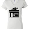 Women's Short Sleeve V-Neck T-Shirt Thumbnail